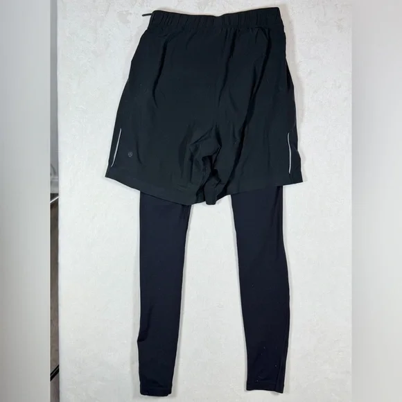 lululemon athletica Size Small License to Train 2-in-1 Black Compression Pants - Picture 5 of 8